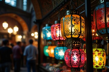 Obraz premium lanterns at the temple