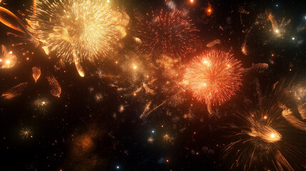 Fototapeta premium Fireworks at night