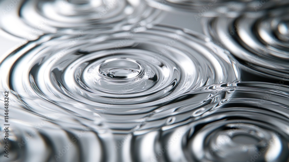 Leinwandbilder close-up of water ripples creating a serene and calming visual effect.