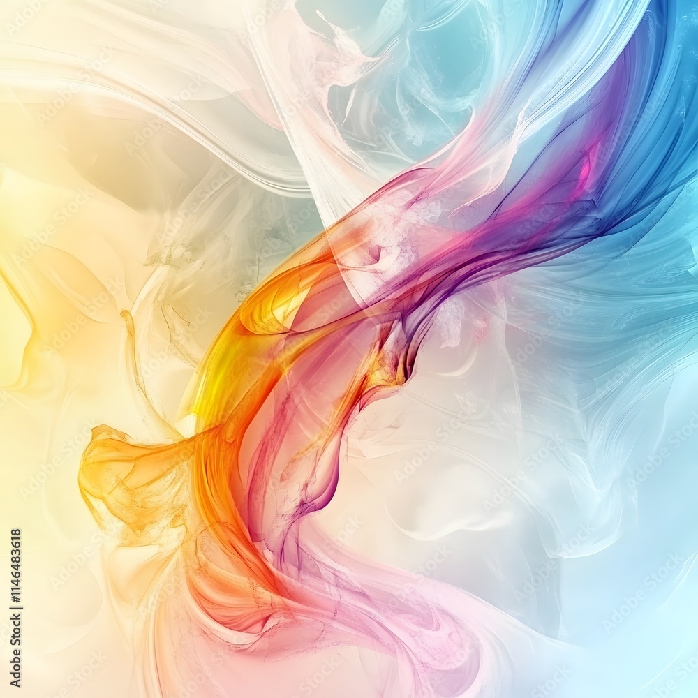 Poster dynamic color flow abstract artwork digital art vibrant environment modern design perspective concep