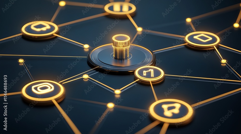 Aufkleber centralized network hub data connectivity and integration
