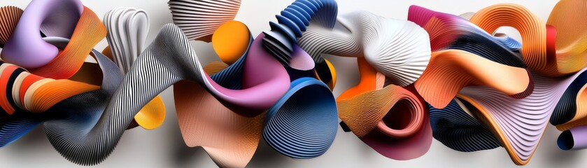 Dynamic abstract art display modern gallery sculpture installation