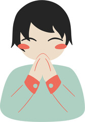 celebrating islamic eventful days, forgiving each other hand clasping man, pria bermaaf maafan half body