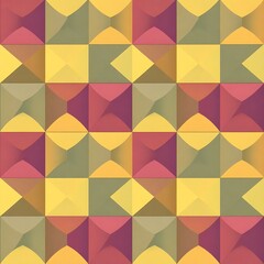 Obraz premium Geometric Pattern in Vibrant Hues: A seamless, repeating pattern of overlapping squares in warm, earthy tones creates a captivating visual rhythm.