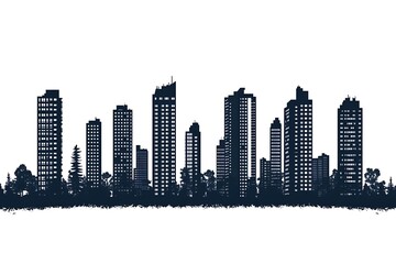 Fototapeta premium City Skyline Vector Illustration