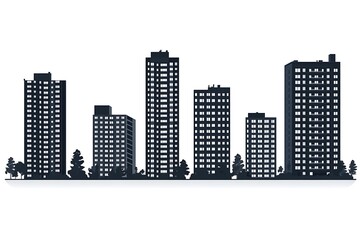 Obraz premium City Skyline Vector Illustration
