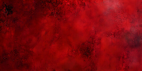 Obraz premium A textured abstract canvas dominated by deep red hues, evoking emotion and intensity.