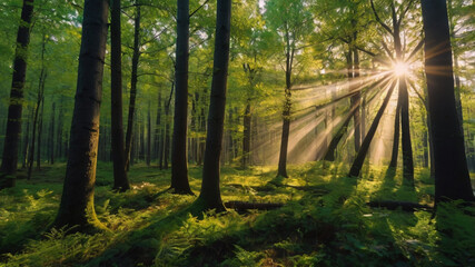 morning in the forest