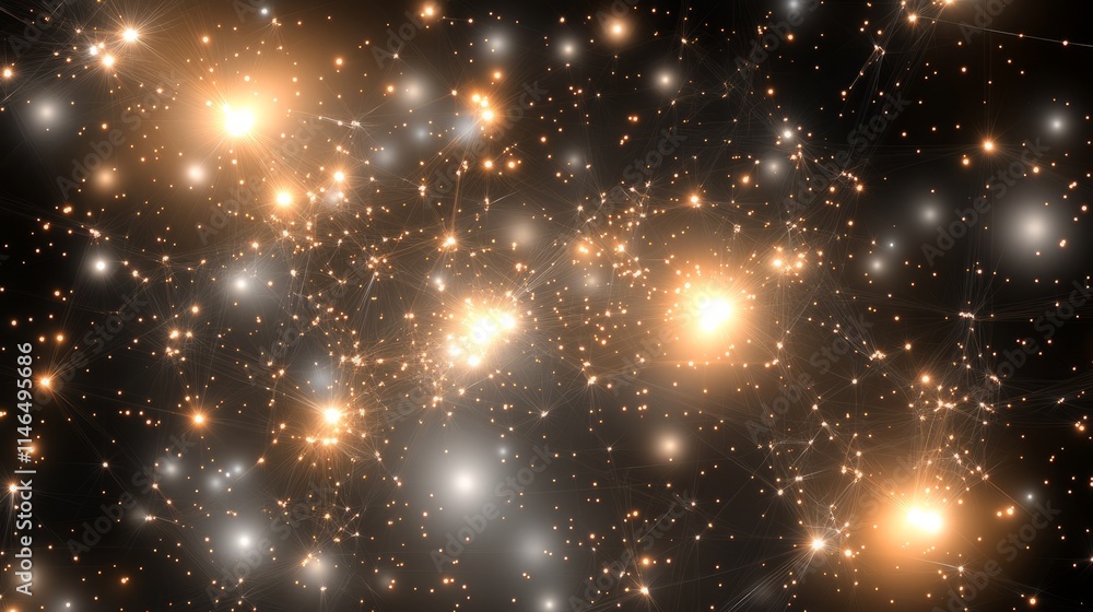 Poster cosmic web a galaxy cluster simulation