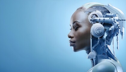 Future Consumer and technology concept: AI-generated art, machine and human creativity fusion.