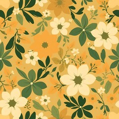 Golden Hour Floral Pattern 