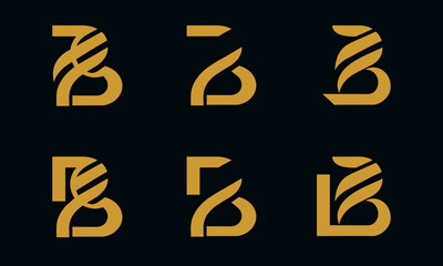 letter b logo . initials bf.eps