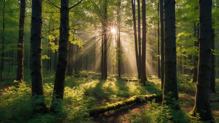 Fototapeta premium morning in the forest