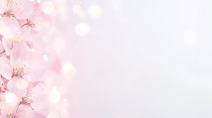 Delicate Pink Blossom Springtime Floral Background