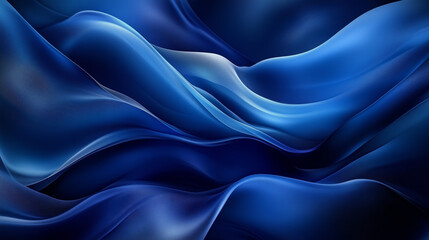 Obraz premium Smooth Blue Waves in Abstract Form