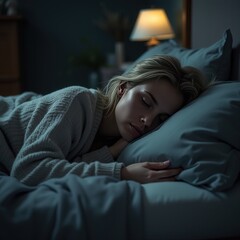 Restful Night with Soft Lamp Glow