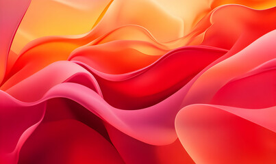 Obraz premium Abstract waves of red and orange create a dynamic, flowing composition.