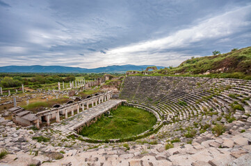 The Aphrodisias Ancient City view in Turkey