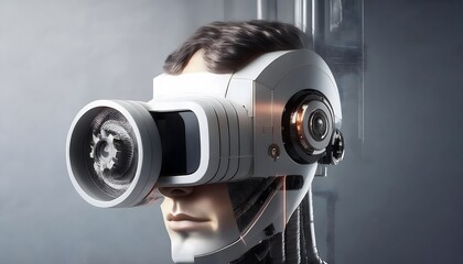 Future Consumer and technology concept: AI-generated art, machine and human creativity fusion.