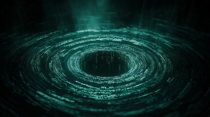 Digital Vortex Abstract Data Stream Visualization