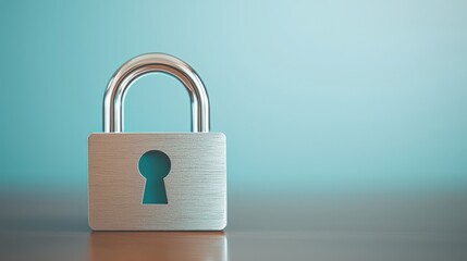 Naklejka premium Abstract Padlock Representation on a Minimal Background