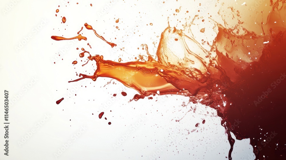 Aufkleber Dynamic splash of liquid creating an artistic and vibrant visual effect.