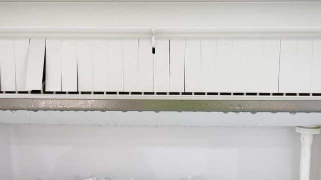 Ice maker machine creating ice 