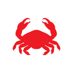 Simple Crab logo, crab icon vector illustration.