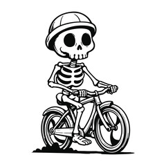 Skeleton Riding a Bicycle