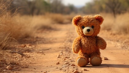 teddy bear on the ground