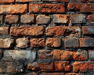 Naklejka premium Seamless Retro Brick Wall Texture Background for Vintage Grunge Design