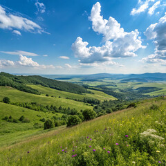 Obraz premium Landscape with sky and clouds