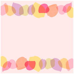 桜の花のベクターフレーム素材　花びらのタイトル背景フレーム　春の水彩素材