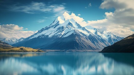 Naklejka premium Mountain Landscape in New Zealand 16K Resolution