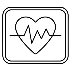Heart Rate Monitor Icon Vector