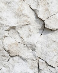 Fototapeta premium Close-up of cracked white rock texture abstract background