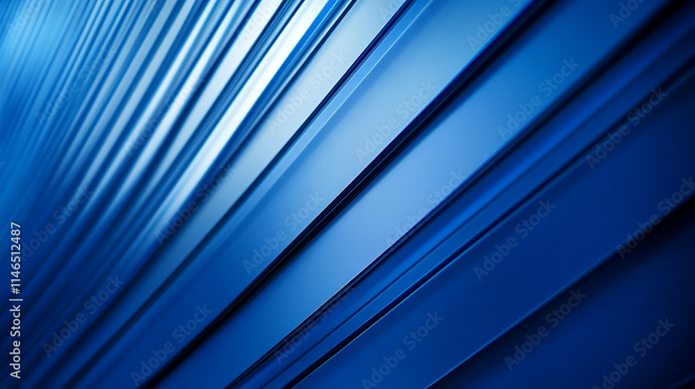 Poster textured blue background showcasing wavy metallic lines and patterns.