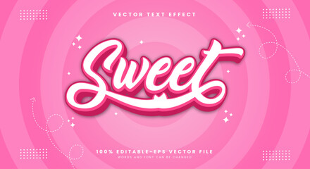 Sweet editable text effect Template Suitable for dessert style