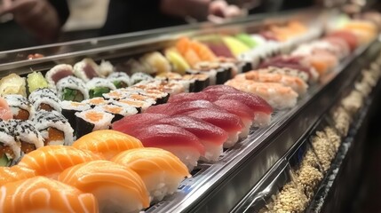 delicious sushi platter at a restaurant