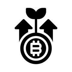 Bitcoin glyph icon
