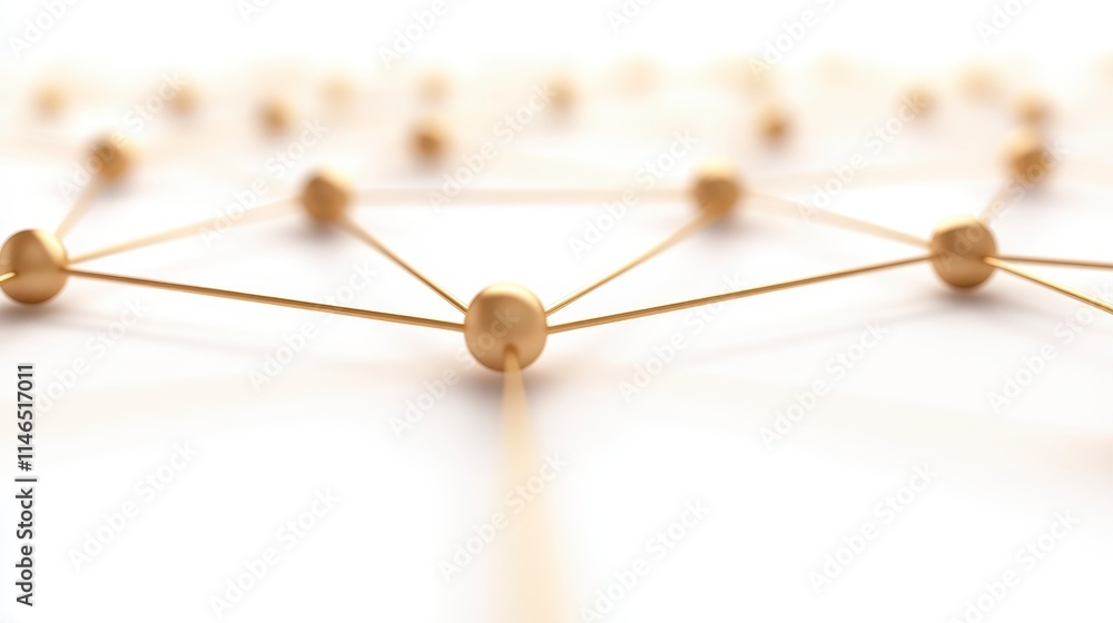 Aufkleber a close-up view of interconnected nodes, symbolizing a network, with a clean, minimalistic backgroun