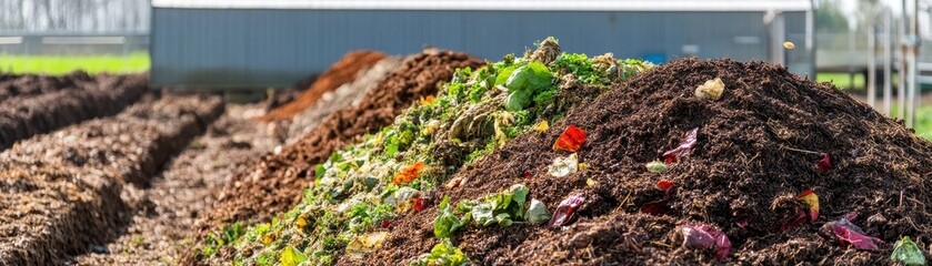 Compost feeding into a biogas unit on a farm circular agricultural economy and renewable energy production