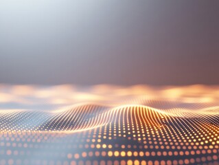 Minimalist Glowing Grid with Subtle Tech Reflections on Dark Background