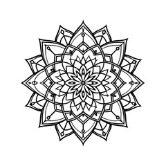 Floral Mandala Art Vector Illustration