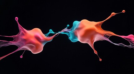 Close-Up of Multicolored Holi Powder Splashes in Suspended Motion