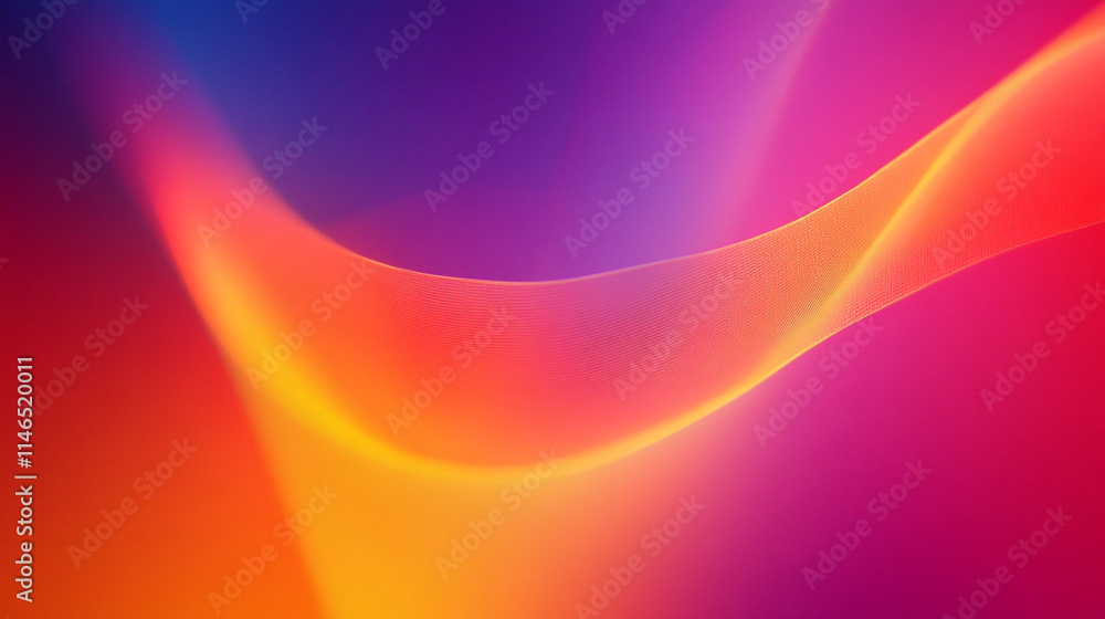 Poster vibrant abstract background with flowing shapes in gradient colors.