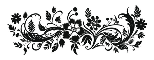 Floral Flower with leaf