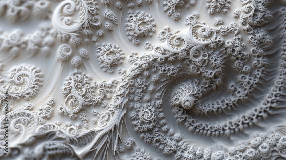 Leinwandbilder intricate fractal patterns resembling organic forms and textures.