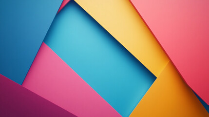 Colorful arrangement of paper layers creating a vibrant abstract background. 
