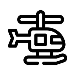 military helicopter line icon